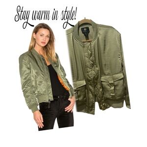 House of Harlow 1960 Women's Bomber Jacket / Gently Used / Minor Signs of Wear